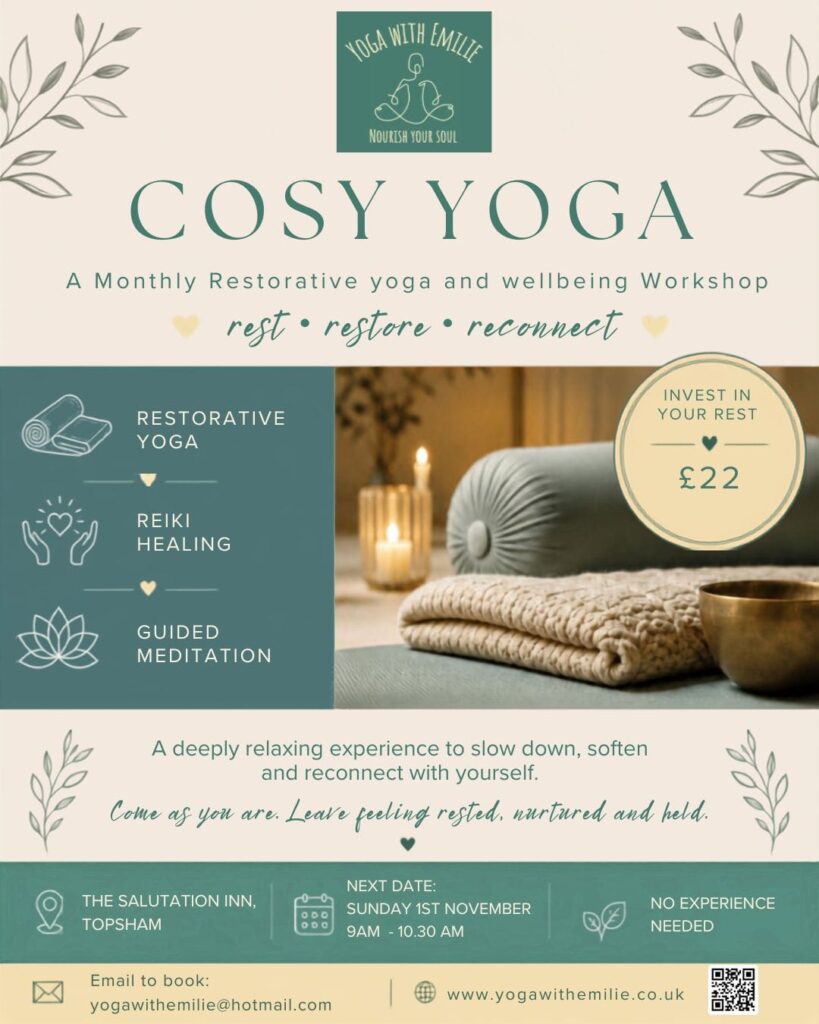 Cosy Yoga event poster