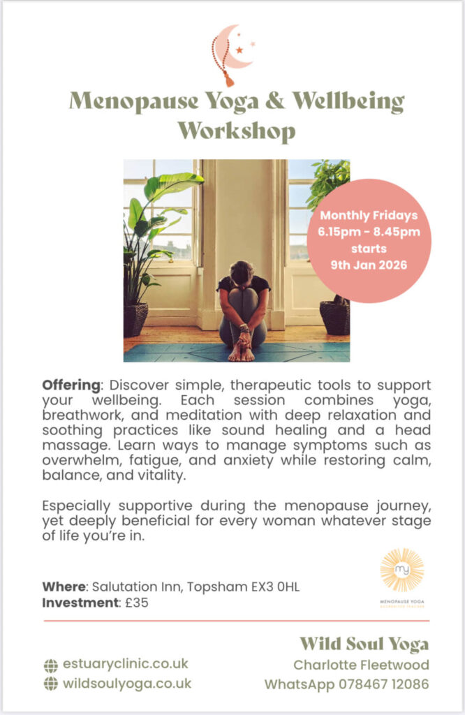 Menopause Yoga event poster