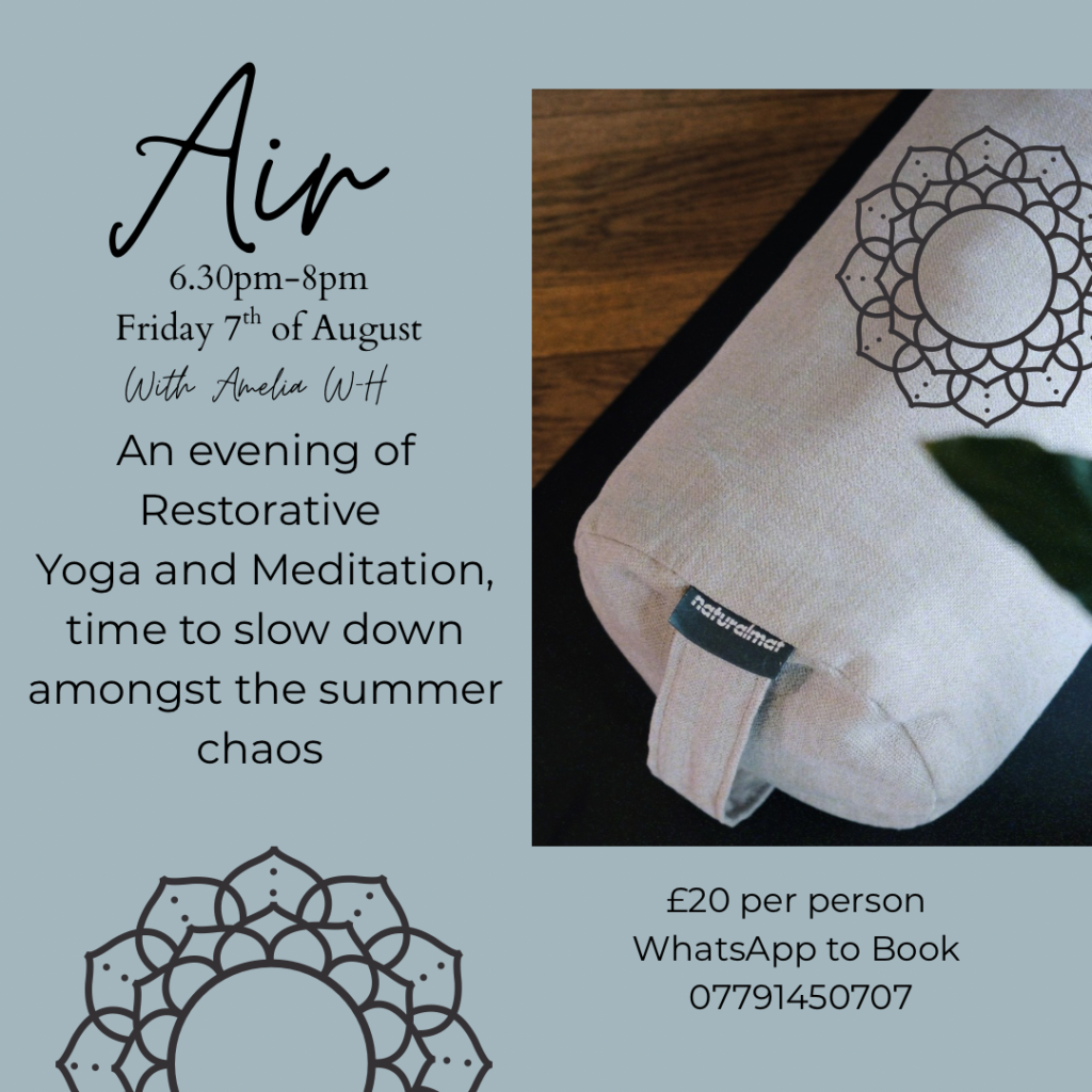 Air – Restorative Yoga Evening event poster